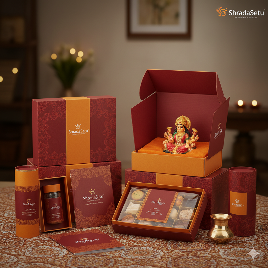 Packaged Puja Kit ready for delivery